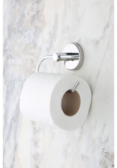 MultiStore Krom Halka Havluluk / Açık Tuvalet Kağıtlığı 2li Banyo Seti Krom