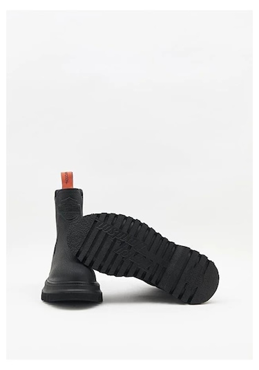 Harley Davidson Mourir Siyah Baskılı Deri Kadın Bot Postal Ayakkabı Siyah-Baskılı-Deri