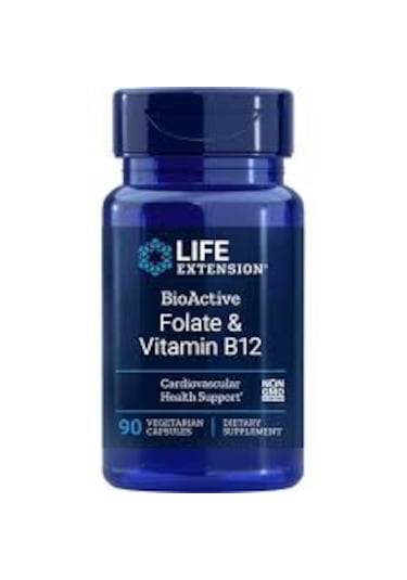 Life Extension, Bioactive, Folate & Vitamin B12, 90 Vegetarian...