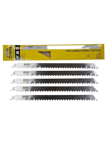 Emka 5 Adet 300mm/8.5mm Paslanmaz Kemik Tilki Kuyruğu Testere