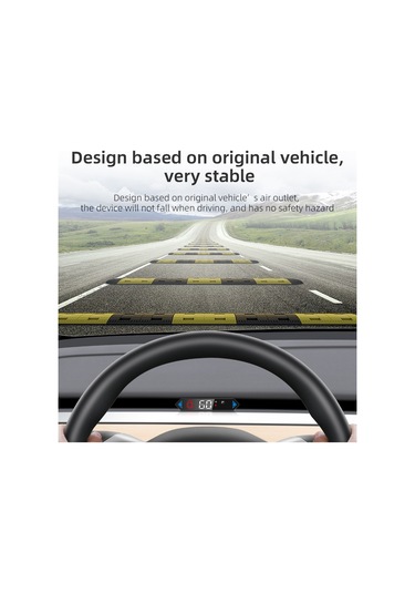 Maiyame Tesla Model 3/y 2019+ Uygun Abs Hud Ekranı - Hız/vites/sinyal/pil Seviyesi/kapı/kemer Uyarısı Gösterimi