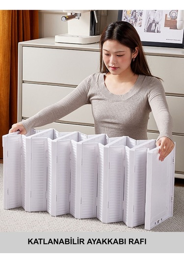 Katlanabilir, 6'lı Ayakkabı Saklama Kutusu, Pratik Organizer