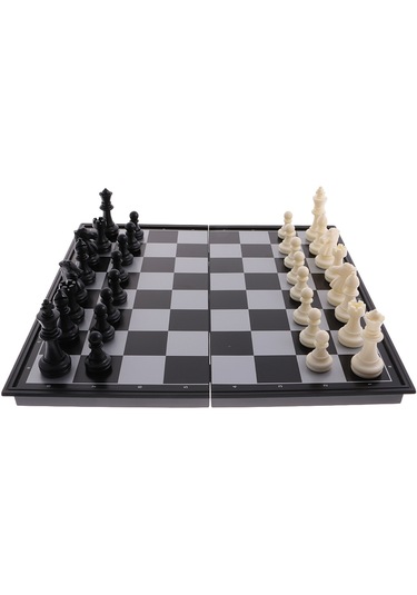 Homyl 3'ü 1 Arada Manyetik Tahta Satranç Oyuncak 31,5x15,6x4cm