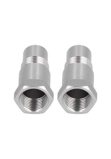 Moveevo M18x1.5 304 Paslanmaz Çelik Oksijen Sensörü Adaptörü, Filtreli Motor Atık Gaz Kontrolü, Hızlı Kurulum, 2 Adet Paket