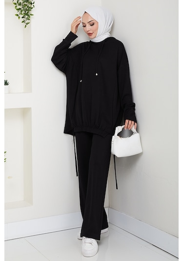 Aris Oysho Tunik Pantolon İkili Takım 1611 - Siyah Siyah