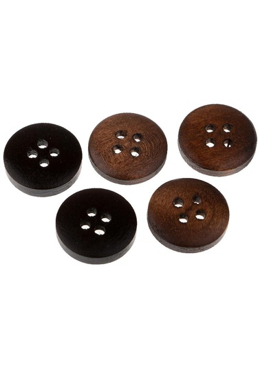 Homyl 50 Parça Vintage 4 Delik Ahşap Düğmeler Dikiş Giyim