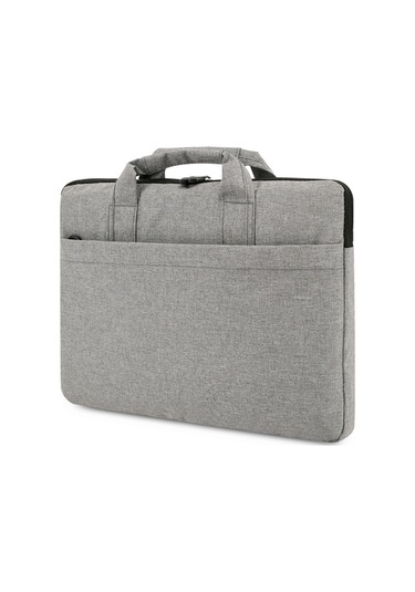 Xindoker Gri Oxford Kumaş 15.6" Laptop Çantası - Çift Çekmeceli, Yumuşak İç Döşeme, Valiz Kayışı İle Seyahat Ve İş İçin El/omuz Çantası Gri