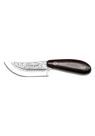 Bora 303 Mini Yüzme Wenge Saplı Gravürlü Kamp Bıçak Kahverengi