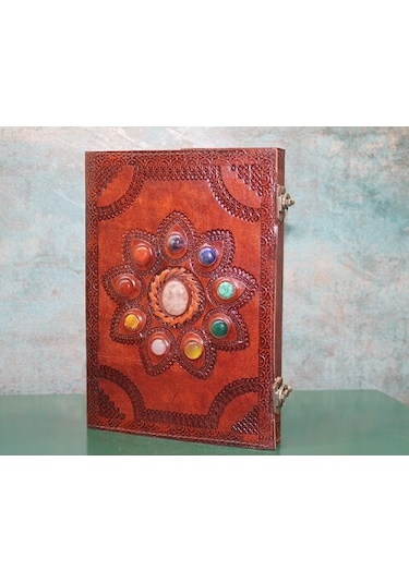 Taşlı Deri Defter Model 14