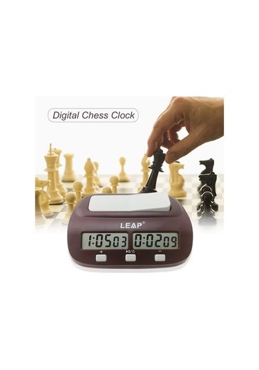 Wondernest Ahşap Satranç Saati Dijital Timer Profesyonel Oyun Alarmlı Bonus Qr Kodlu