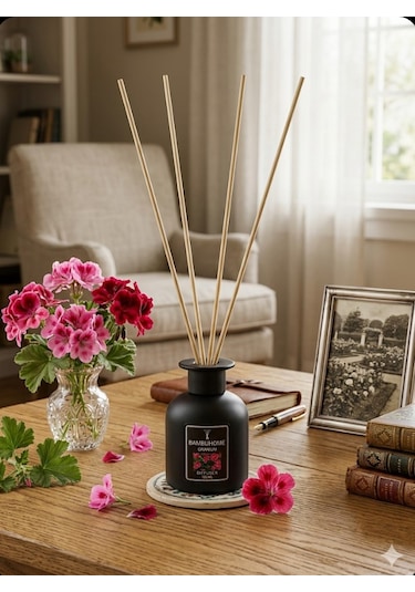 Oda Ofis Kokusu Granıum Çiçekleri 120 Ml Bambuhome Dıffuser Çiçek