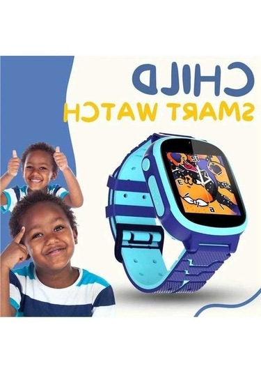 Trendooze Gaojunshop01 2025 Çocuk Akıllı Saati - Kamera, Oyun, Müzik, Usb Şarj 3-12 Yaş Mavi Mavi Mavi