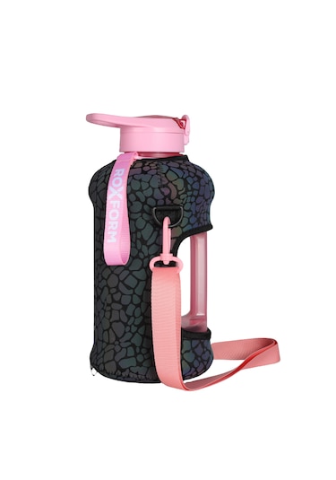 Roxform Suluk Matara 2200 Ml, Premium Pp Malzeme, Sağlıklı Bpa & Bps İçermez, Kılıflı, Çift Kapaklı, Koku Yapmaz, Sızdırmaz Ve Dayanıklı, Leopar Kılıf, Pembe Pembe, Leopar Kılıf