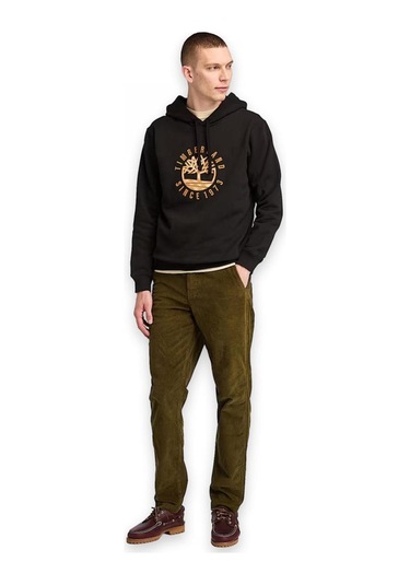Timberland Tb0a6vgt Holiday Graphic Hoodie Siyah Erkek Sweatshirt Siyah