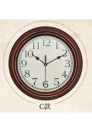 Reedark Lüks Retro Ahşap Duvar Saati - 30x30cm Ev Dekorasyonu, Kahve Altın Renk Çok Renki