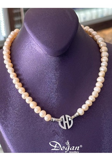 Doğan Silver 925 Ayar Gümüş Madalyon İncili Kolye Dgn21591