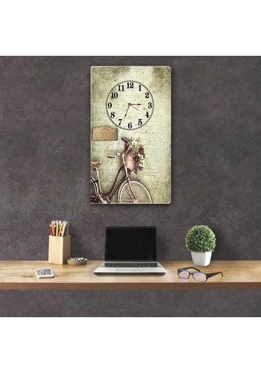 Decorıta Cam Saat | Vintage Temalı Çok Renkli