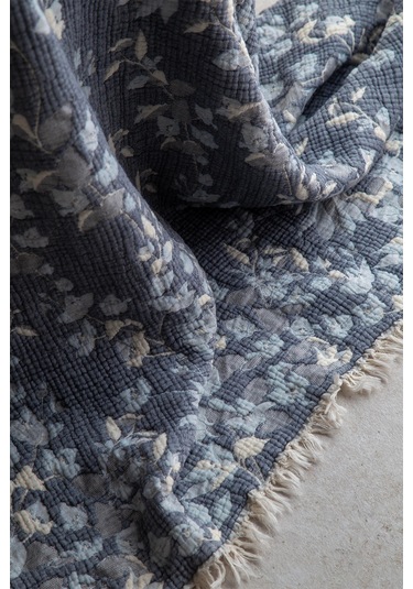 Apricitas Home Marbella İndigo Çift Kişilik Yatak Örtüsü Takımı İndigo