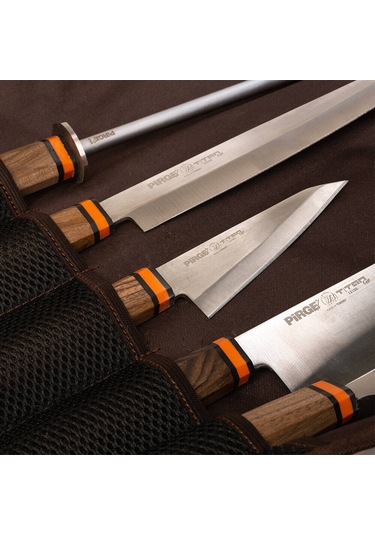 Pirge Titaneast Çantalı Bıçak Seti Ahşap