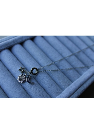 Byantep Galaxy Silver Çelik Kolye Gri