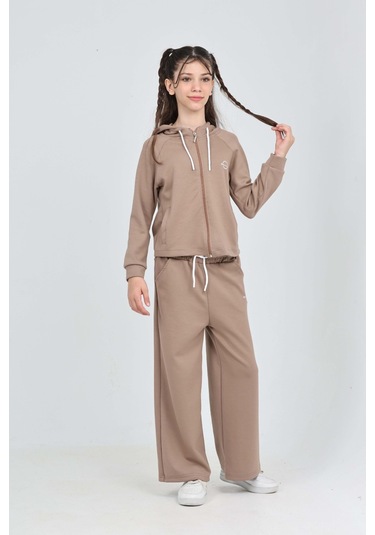 Toontoy Kız Çocuk Minimalizm Baskılı Eşofman Takım Yeşil