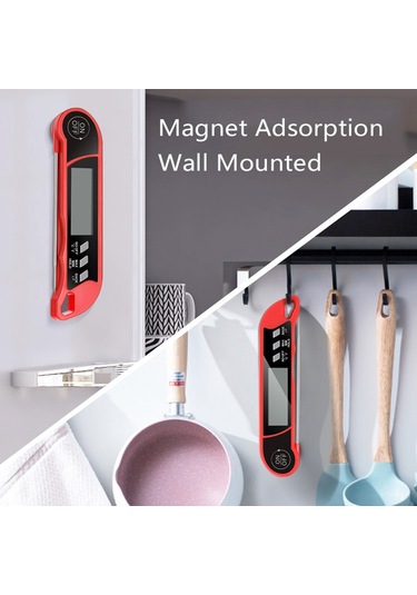 Mufunye Katlanabilir Dijital Yemek Termometresi -50 C'den 300 C'ye Hassas Ölçüm