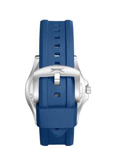 Slazenger Sl.09.2531.1.02 Silikon Kordon Çelik Kasa 10 Atm Suya Dayanıklı Lacivert Renk Erkek Kol Saati Metalik