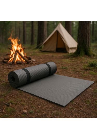 Kamp Matı - Argeus - 10mm Foam Mat - Gri - 60 190 Cm Altın