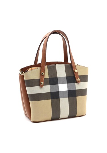 Silver Polo 1021 Ekose Kadın El Çantası Siyah