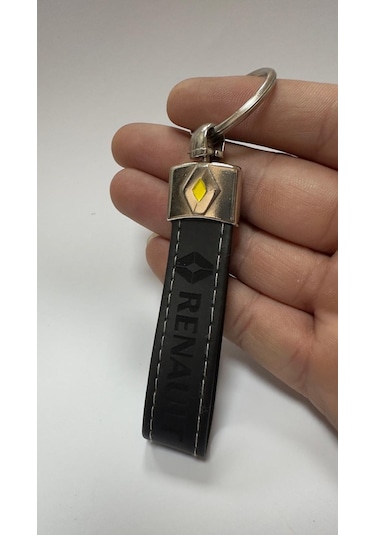 Renault Yazılı Ve Logolu Anahtarlık Siyah