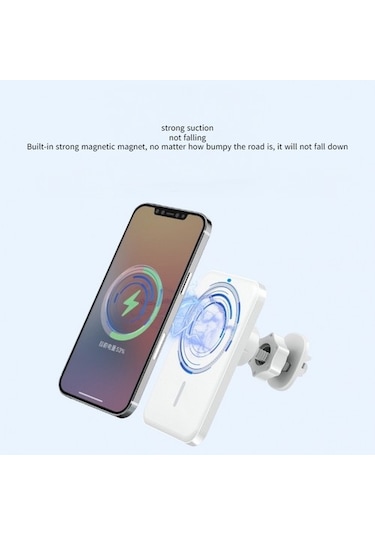 Wisdomselect Qi 15w Otomatik Sıkma Araç Telefonu Tutucu Kablosuz Şarj-15w Evrensel-siyah Siyah Vantuzlu 6v8ca4