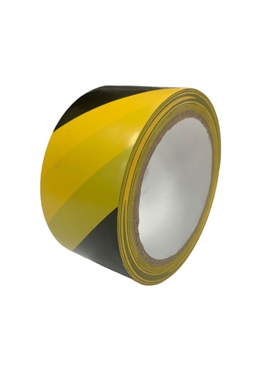 Sarı Siyah Yer Işaretleme Bandı 5cm X 25 Metre
