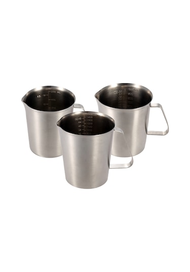 Neevoyu Stahlçelik 1000ml Çelik Kahve Latte Kapı, Süt Köpükleme, Ölçüm Ve Süt Köpük Makinesi İle Uyumlu, Ölçekli Açık Ağızlı Tasarım Diğer