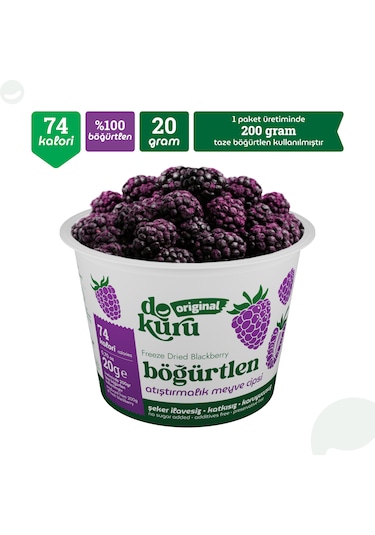 Dokuru Böğürtlen Kuru Meyve Cipsi 20 G