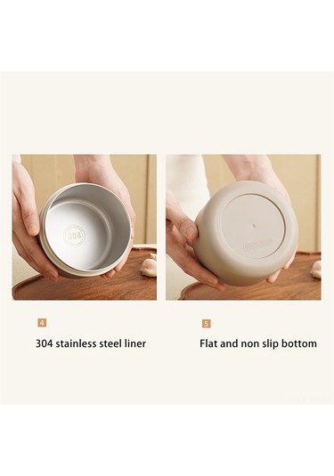 Yunboo 304 Paslanmaz Çelik Isı Saklama Yemek Kutusu, Kaçırmaz, 2 Adet 420ml+620ml , Isı Yorumu Çantasıyla, Öğrenci-ofis İçin, Çok Katlı Bento Kutusu, Beyaz Beyaz