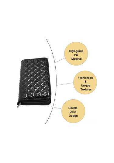 Qingmipy "profesyonel Kuaför Çantası - Çift Katlı Pu Makas Ve Tarak Seti İçin Şık Ve Dayanıklı" Diğer