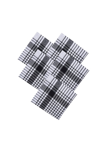 5 Li Mutfak Kurulama Bezi Alman Peçetesi 100 Pamuklu Siyah