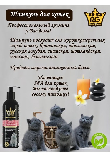 Apicenna Royal Groom British Kedi Şampuanı 200 Ml 191159006