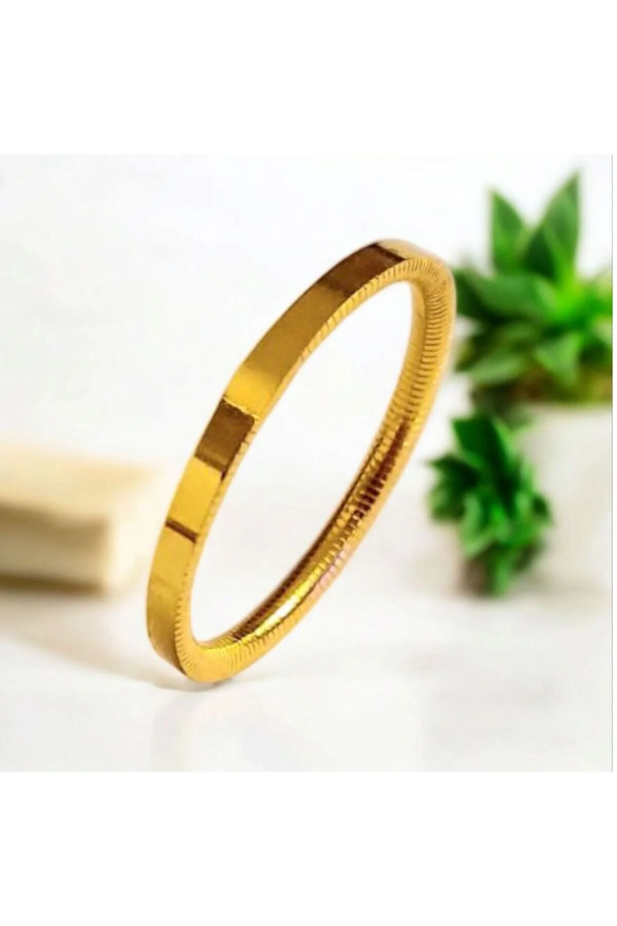 22 Ayar Altın Kaplama Ajda Yüzük 0256 Altın