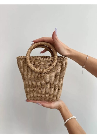 Gerundy Yazlık Hasır Çanta 216340349 Kahverengi