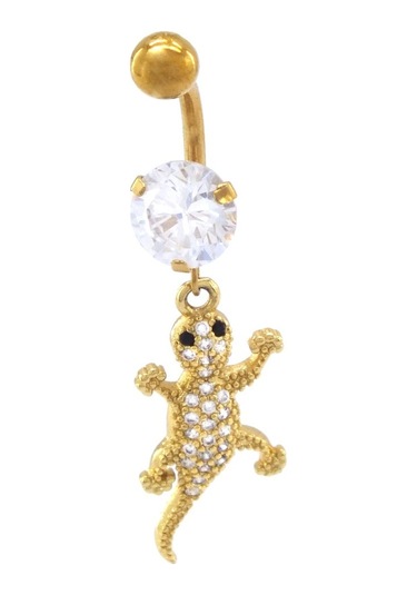 Ferizz Altın Kaplama Zirkon Taşlı Kerkentele Piercing Prc-129 Altın