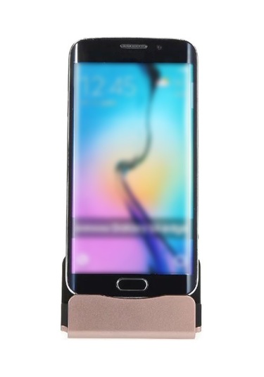 Geeksen Siyah Masaüstü Hızlı Şarj Aleti - 3 Usb Port Type-c, Android Veri Transferli Sabit Telefon Dizüstü Dock