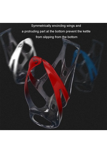 Toseek Açık Hava Bisiklet Karbon Fiber Açık Su Şişesi Tutucusu, Renk: Turuncu Parlak Çok Renkli