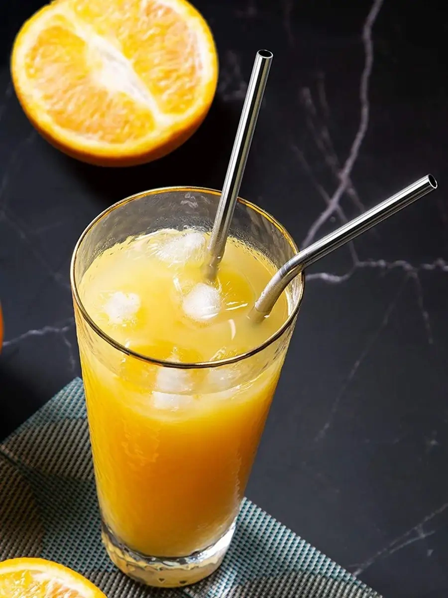 Black Drop Fırçalı Metal İçecek Pipetleri, 4 Adet 27413809