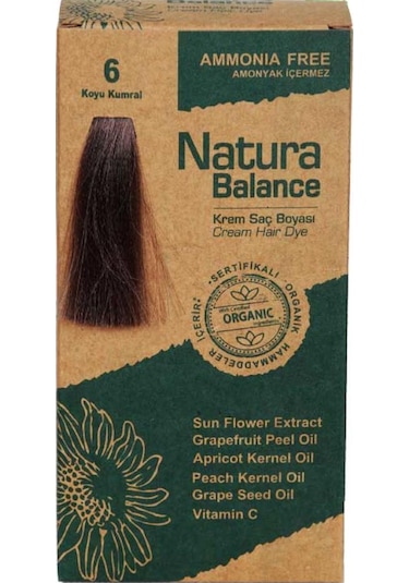 Natura Balance Saç Boyası 6 Koyu Kumral
