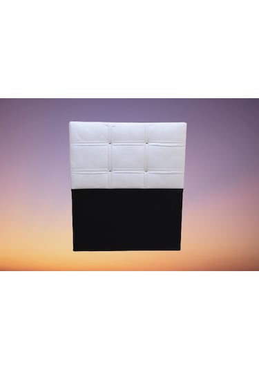 Başlık Eko 90 cm Suni Deri Beyaz Renk kapitone El yapım