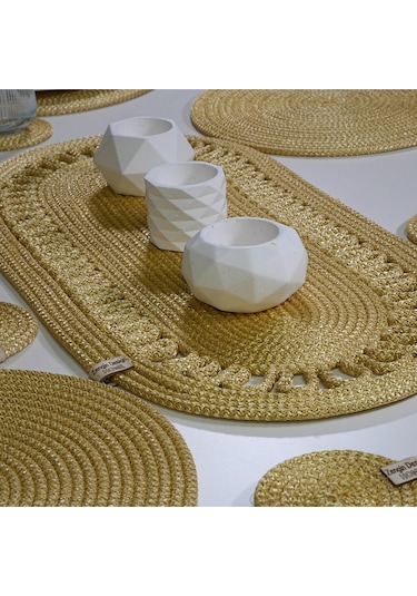 Supla Zdh-302 Yuvarlak Zengin Set Runner Sarı