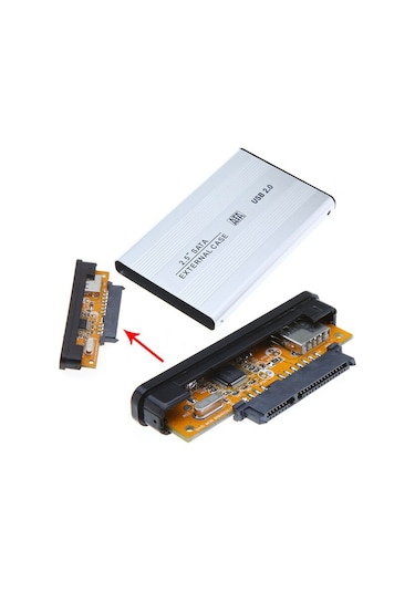 2.5 İnç Sata Harddisk Kutusu - Sata Hdd Kutu Gri