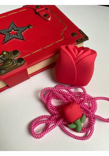 Iphone 18w/20w Uyumlu Şarj Kablosu Ucu Ve Şarj Başlığı Kılıfı Gül