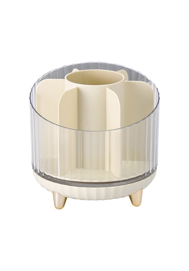 Cbtx Makyaj Organizatör Döner Fırça Tutucu Şeffaf Kozmetik Organizatör Depolama Şampanya